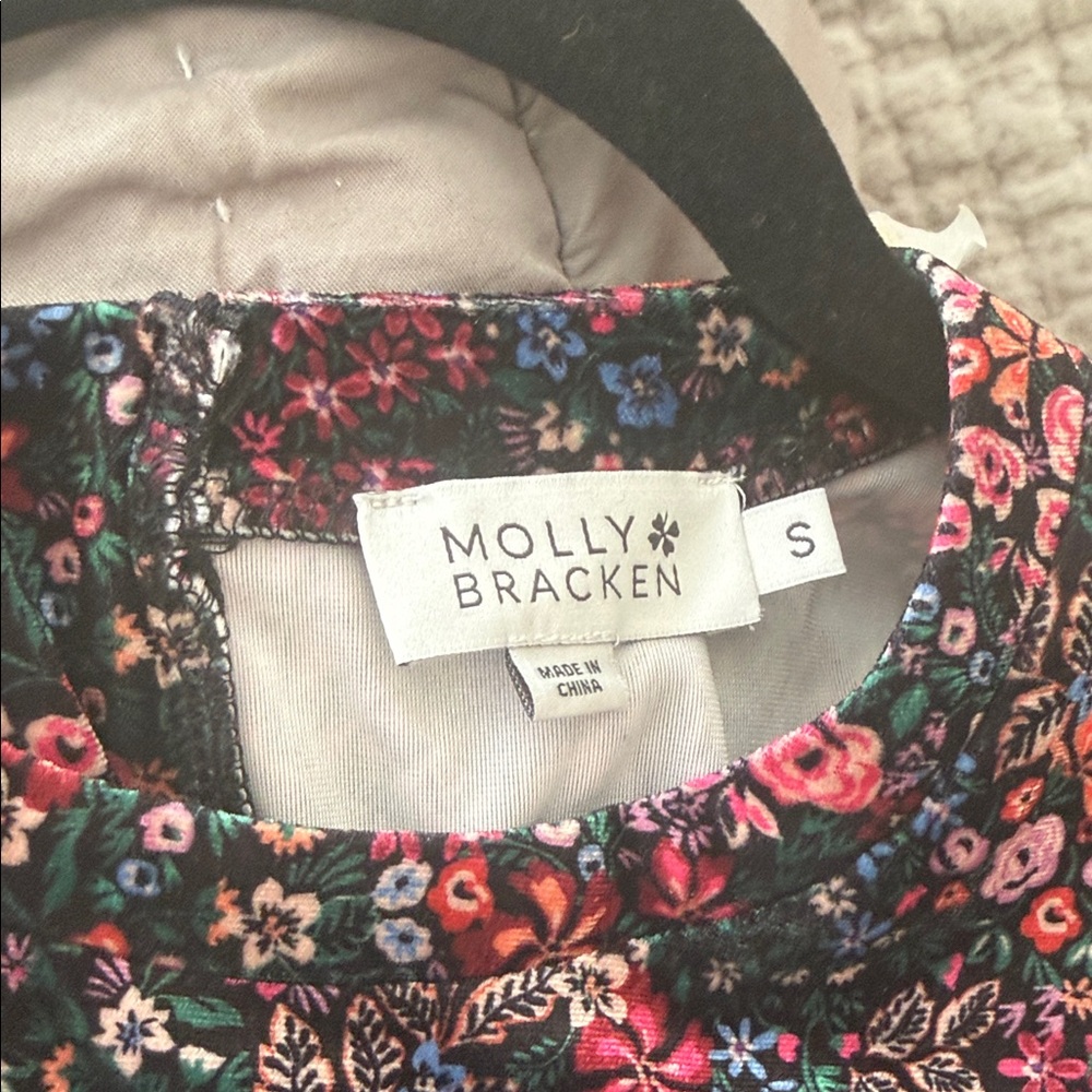 Molly Bracken Black and Pink Floral Dress